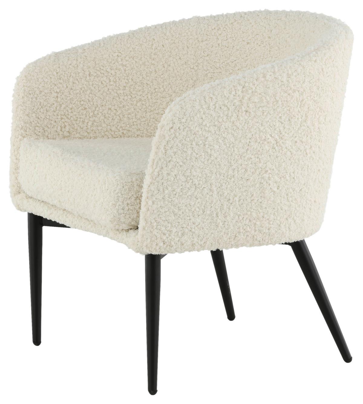 SESSEL FLUFFY - Schwarz, Design, Kunststoff/Textil (66/70,5/64cm) - Livetastic