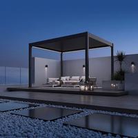 Pergola Deluxe ca. 300x400 cm Anthrazit Netzbetrieb inkl.LED - Anthrazit, Basics, Metall (400/255/300cm) - Gardenson