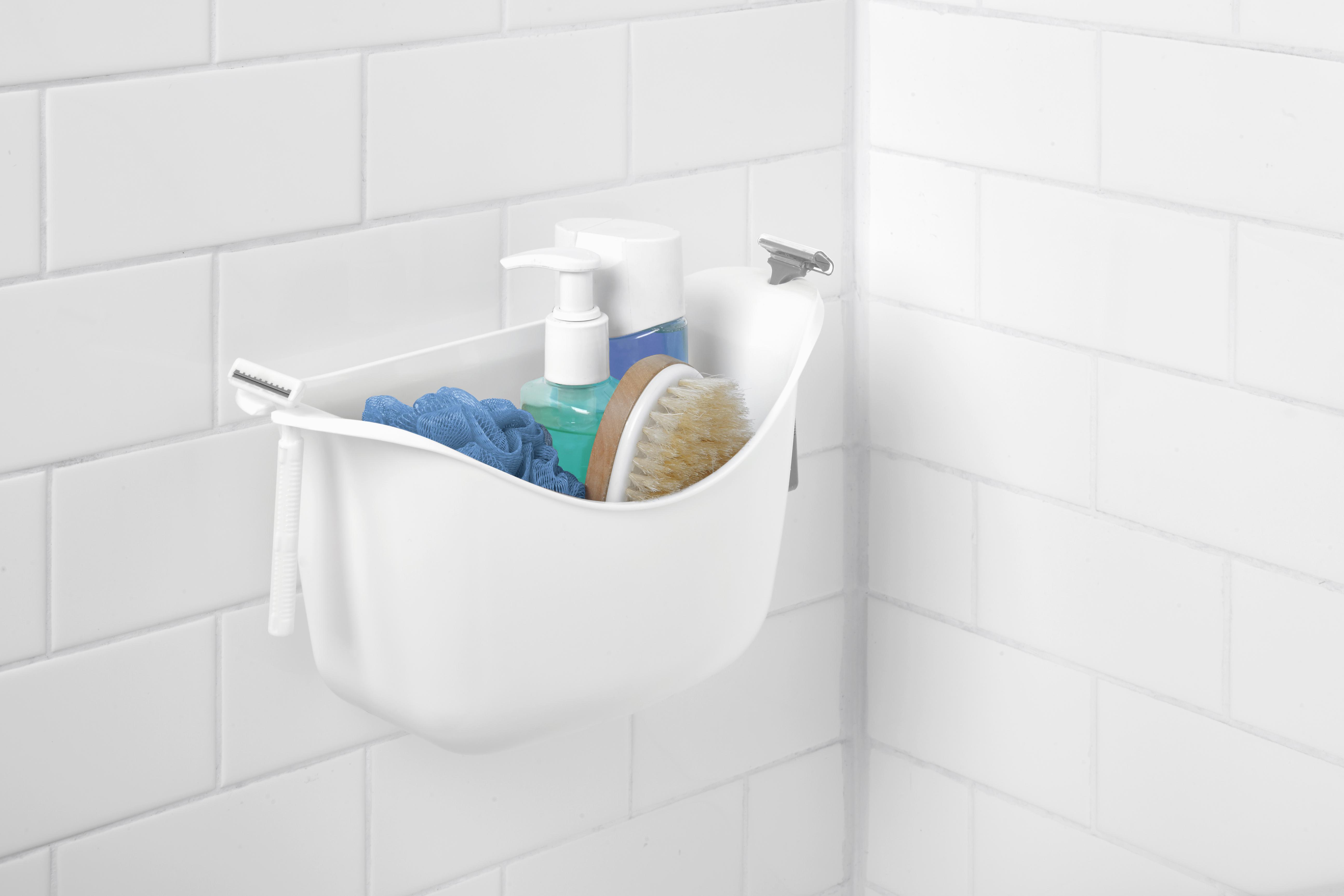 Košarica Za Tuš Easy - bela, Moderno, umetna masa (29/14/15,6cm) - Premium Living