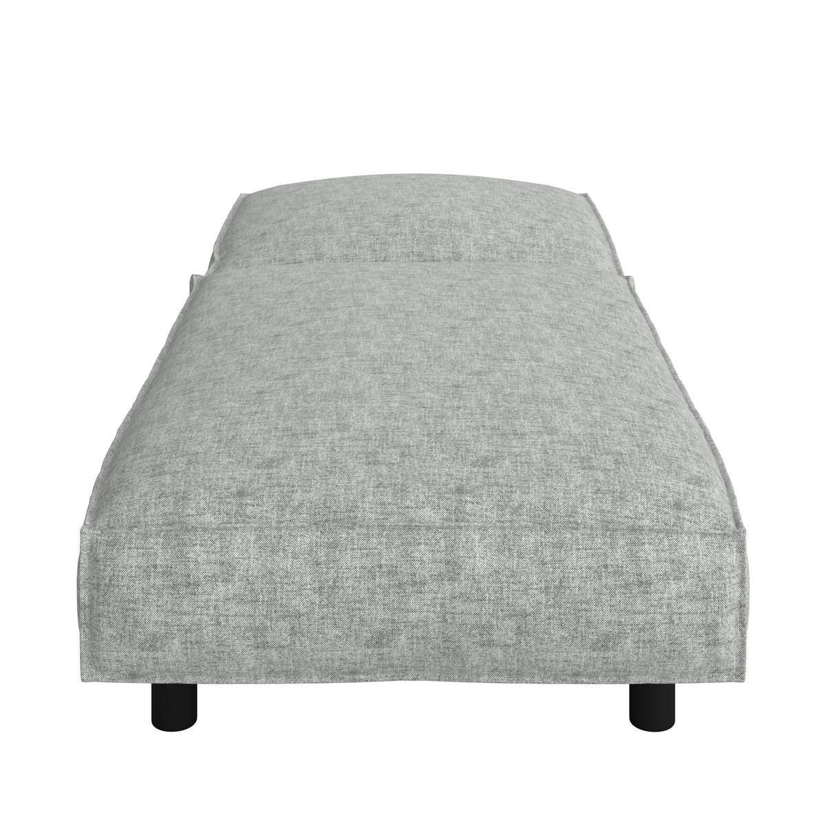 LEŻAK OGRODOWY MARINA - jasnoszary, Modern, metal/tkanina (195/90/42cm) - Bessagi Garden