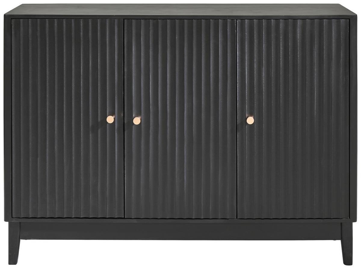 KOMODA SZEROKA MONA - czarny, Konventionell, materiał drewnopochodny/metal (120/85/35cm) - Livetastic
