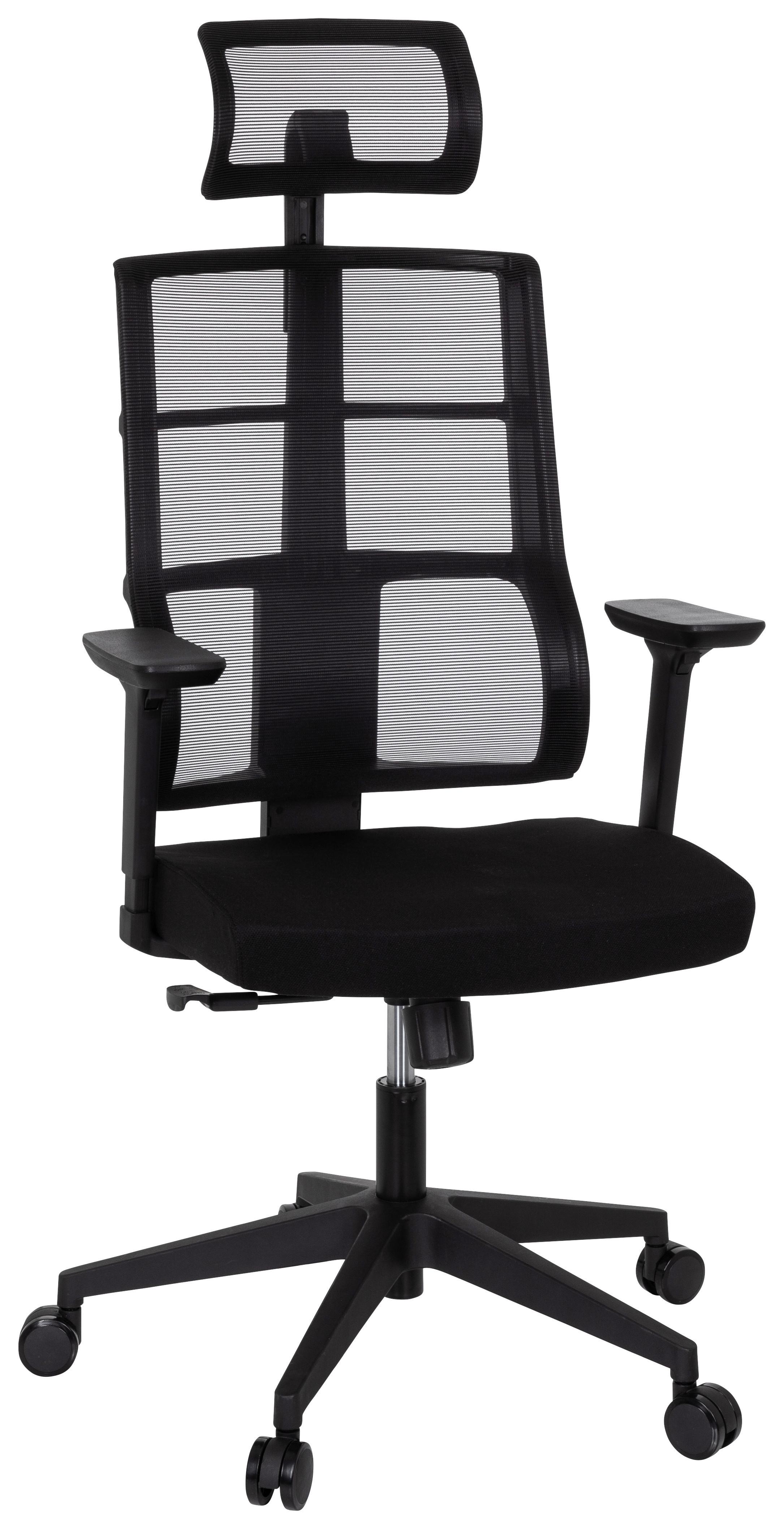 Pisarniški Stol Spinio Pro, Črna - črna, Moderno, umetna masa/tekstil (64/138/62cm) - MID.YOU
