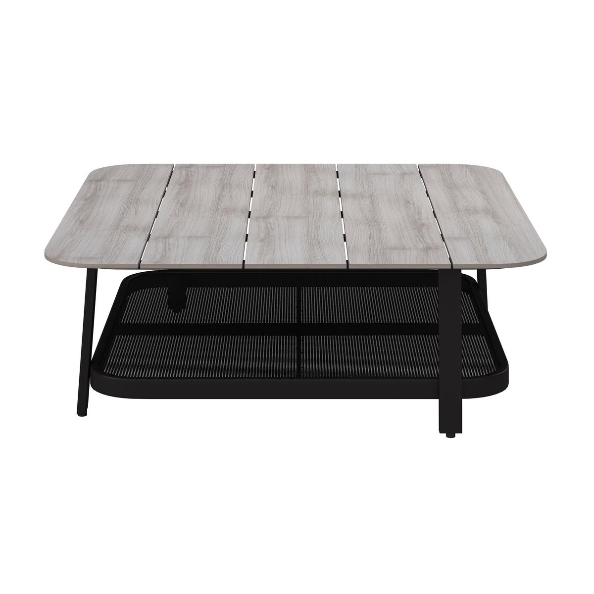 Loungegarnitur Mara Dunkelgrau Metall/Outdoorstoff +Abdeckung - Dunkelgrau/Schwarz, MODERN, Kunststoff/Textil (186/61/76,5cm) - Bessagi Garden