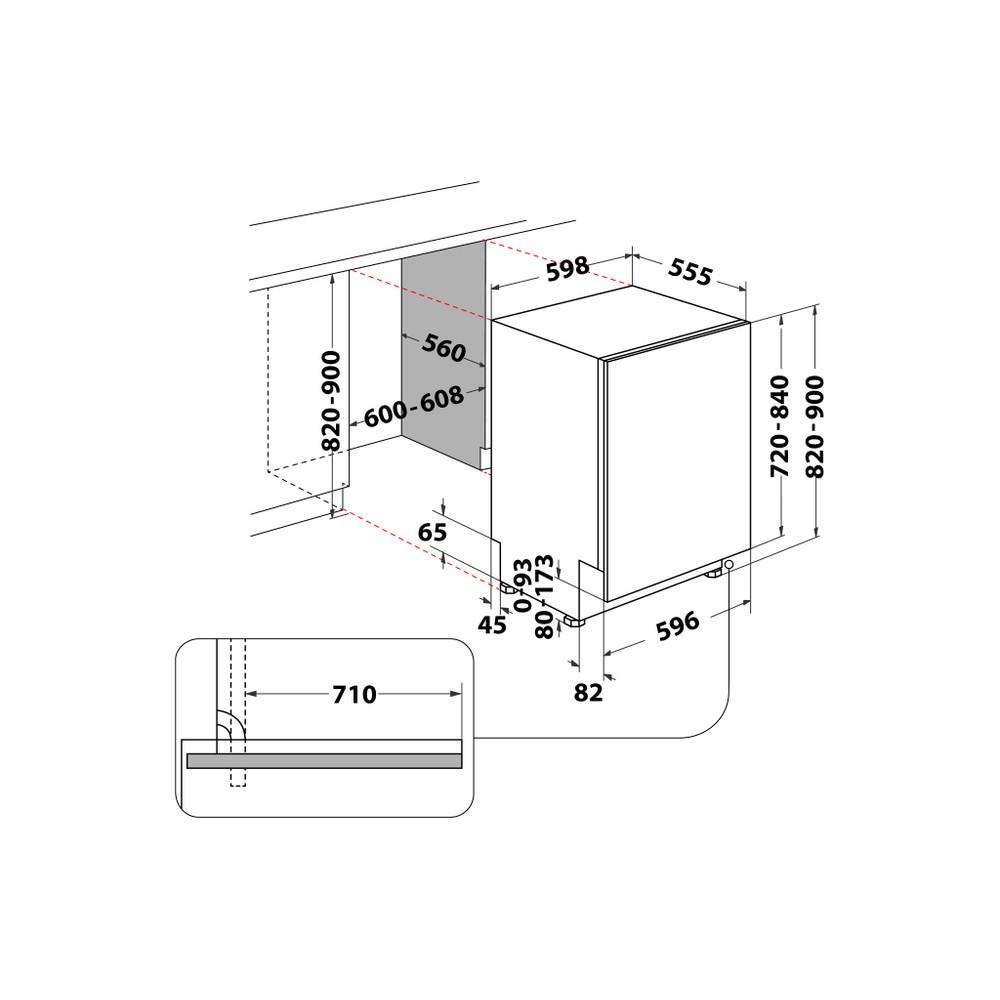 Beépíthető Mosogatógép Wh7ia15am3ls0 - fekete, Modern (59,8/82/55,5cm) - Whirlpool