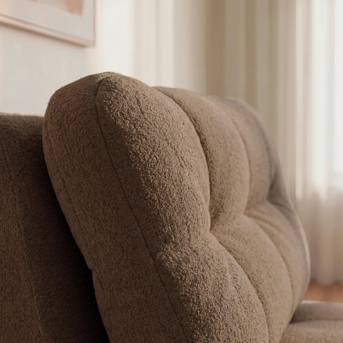 Schlafsessel Liara Webstoff Mokka - Schwarz/Mokka, MODERN, Holz/Textil (88/87/110cm) - Bessagi Home