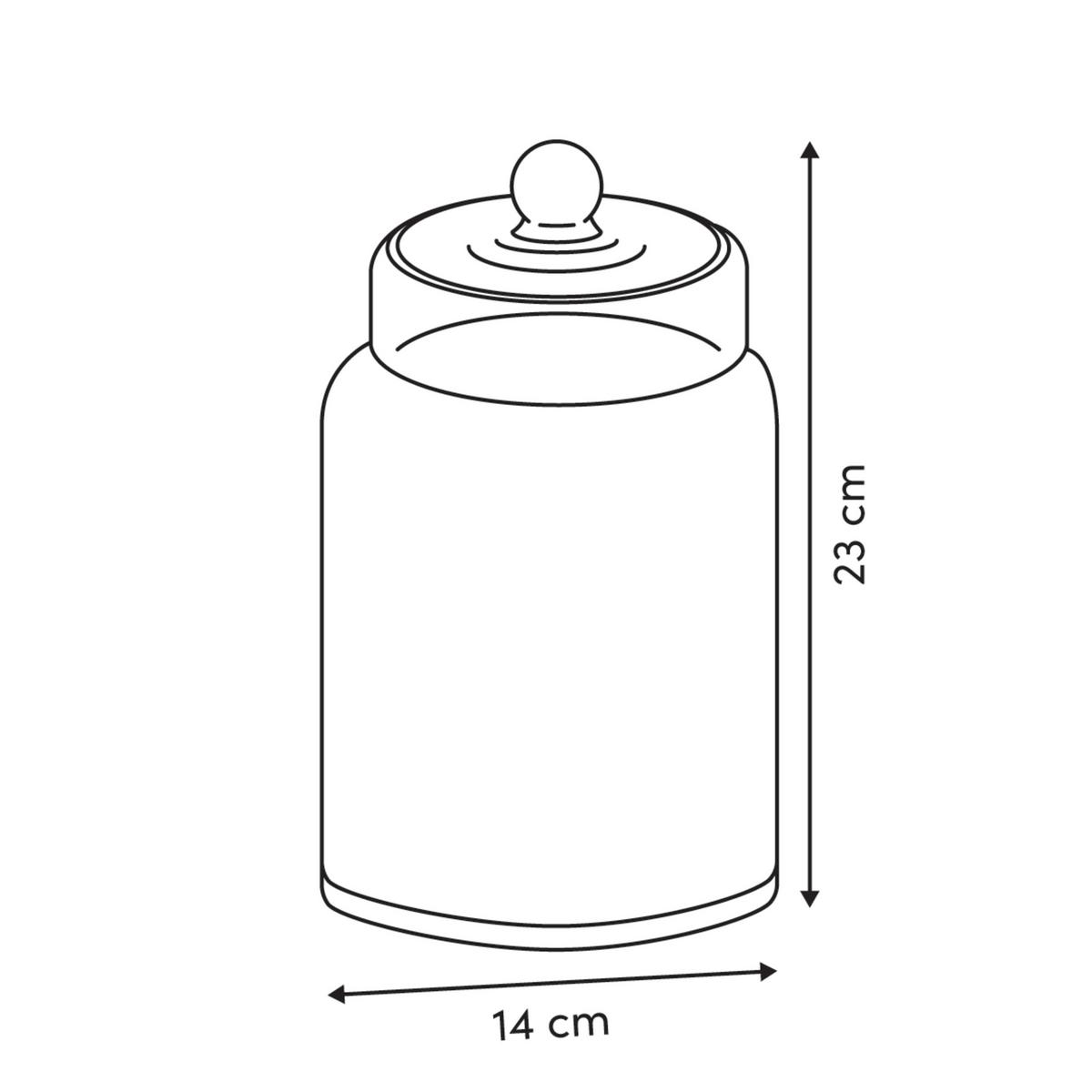 Borcan depozitare Ambrosia cca. 2,2 l - transparent, Modern, sticlă (2,2l)
