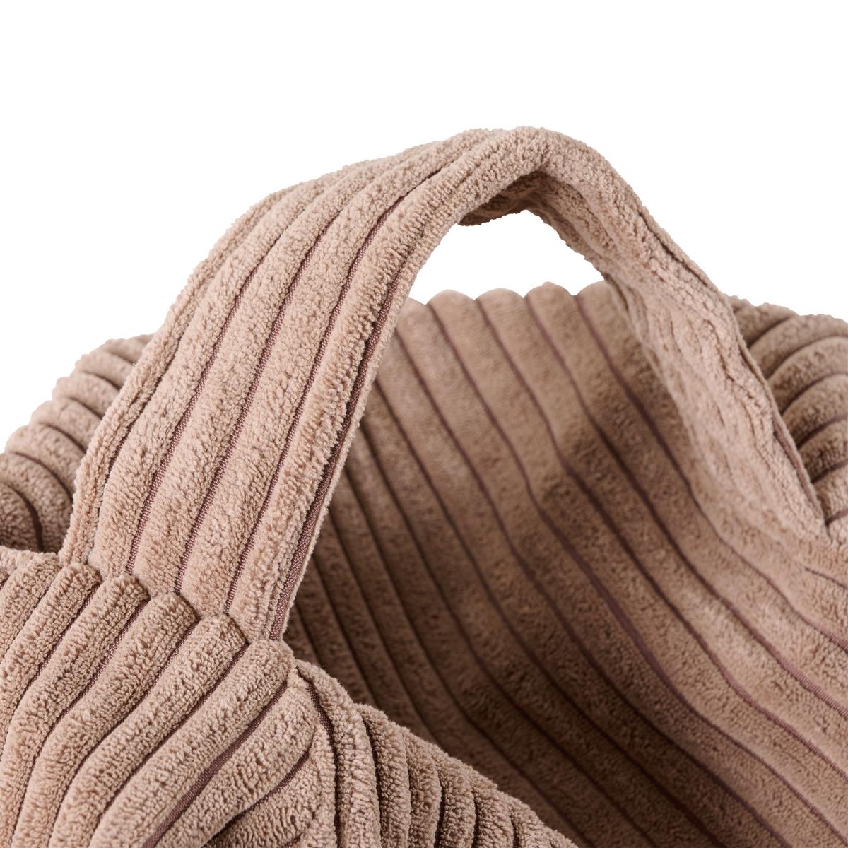Sitzsack Cord mit Zip ca. 80x85x80 cm Hellbraun - Hellbraun, Trend, Textil (80/85/80cm) - Livetastic