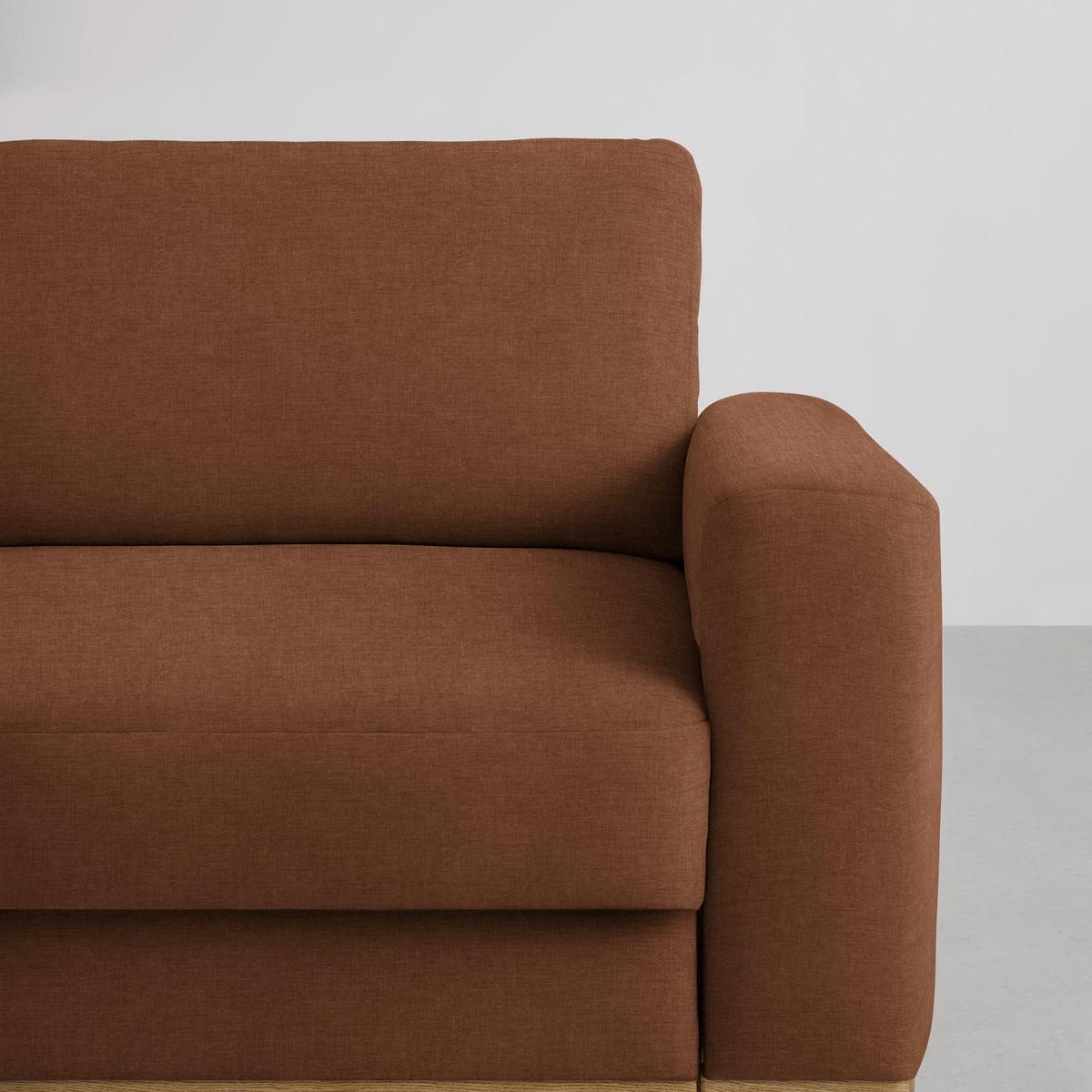 Wohnlandschaft Romeo Rostfarben - Rostfarben/Schwarz, KONVENTIONELL, Holz/Textil (167/87/234cm) - Zandiara