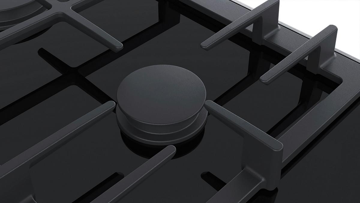 Gaskochfeld PRB3A6B70D Schwarz - Schwarz, KONVENTIONELL, Metall (30,6/4,7/52,7cm) - Bosch