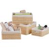 FÖRVARINGSKORG SALLY - S - vit/naturfärgad, papper/textil (24/20/10cm) - Mömax
