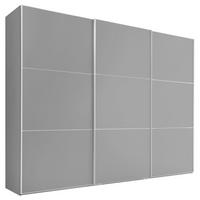 SZAFA PRZESUWNA/PODWIESZ.DRZWI INCLUDO 249CM SAPHIR - kolor aluminiowy/szary, Modern (249/222/68cm) - MID.YOU
