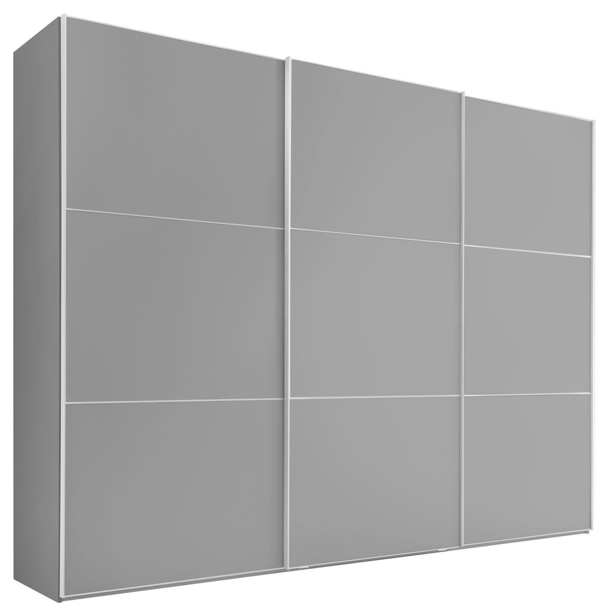 SZAFA PRZESUWNA/PODWIESZ.DRZWI INCLUDO 249CM SAPHIR - kolor aluminiowy/szary, Modern (249/222/68cm) - MID.YOU