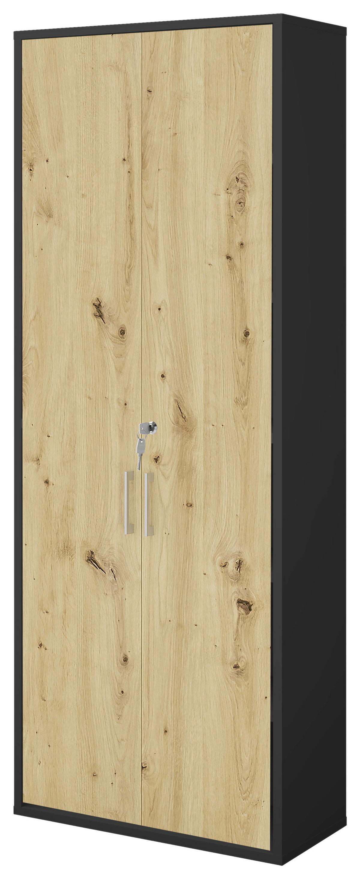 Türenset Big Profi Office - Alufarben/Eiche Artisan, Modern, Holzwerkstoff/Metall (77/211/40cm) - Mömax