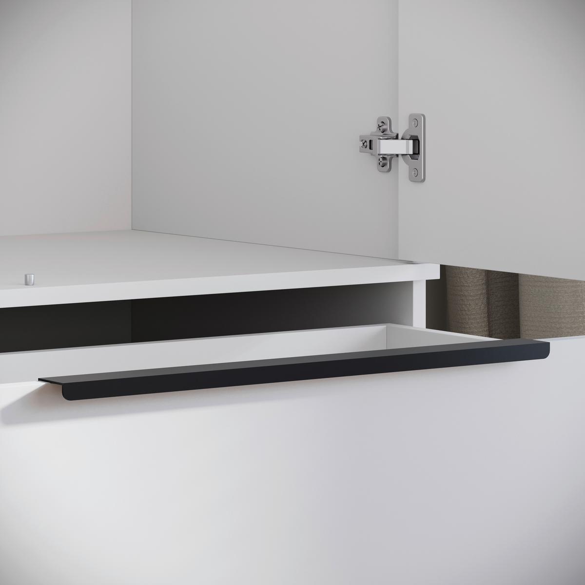 Omara Za Oblačila Spirit, Bela - črna/bela, Konvencionalno, kovina/leseni material (134,5/192,9/51cm) - P & B