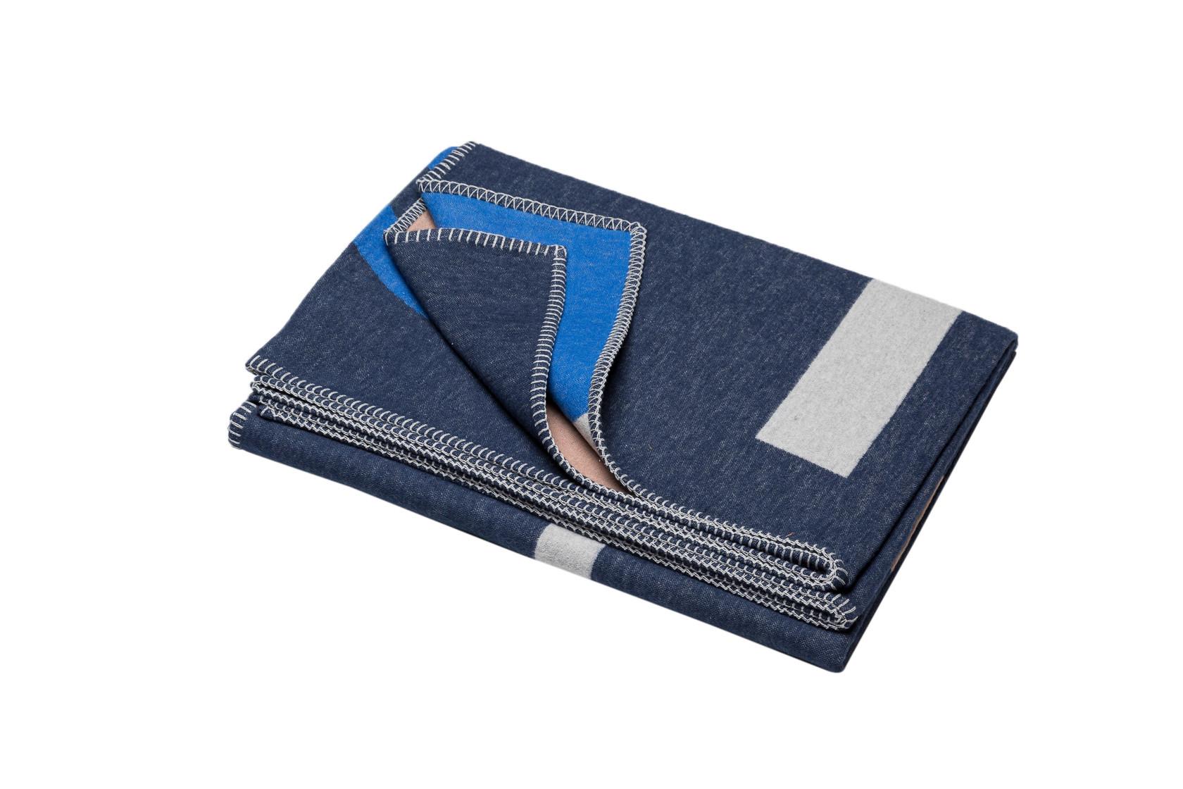 KOC DOMOWY SYLT "ABSTRAKT" - niebieski, Konventionell, tkanina (140/200cm) - David Fussenegger