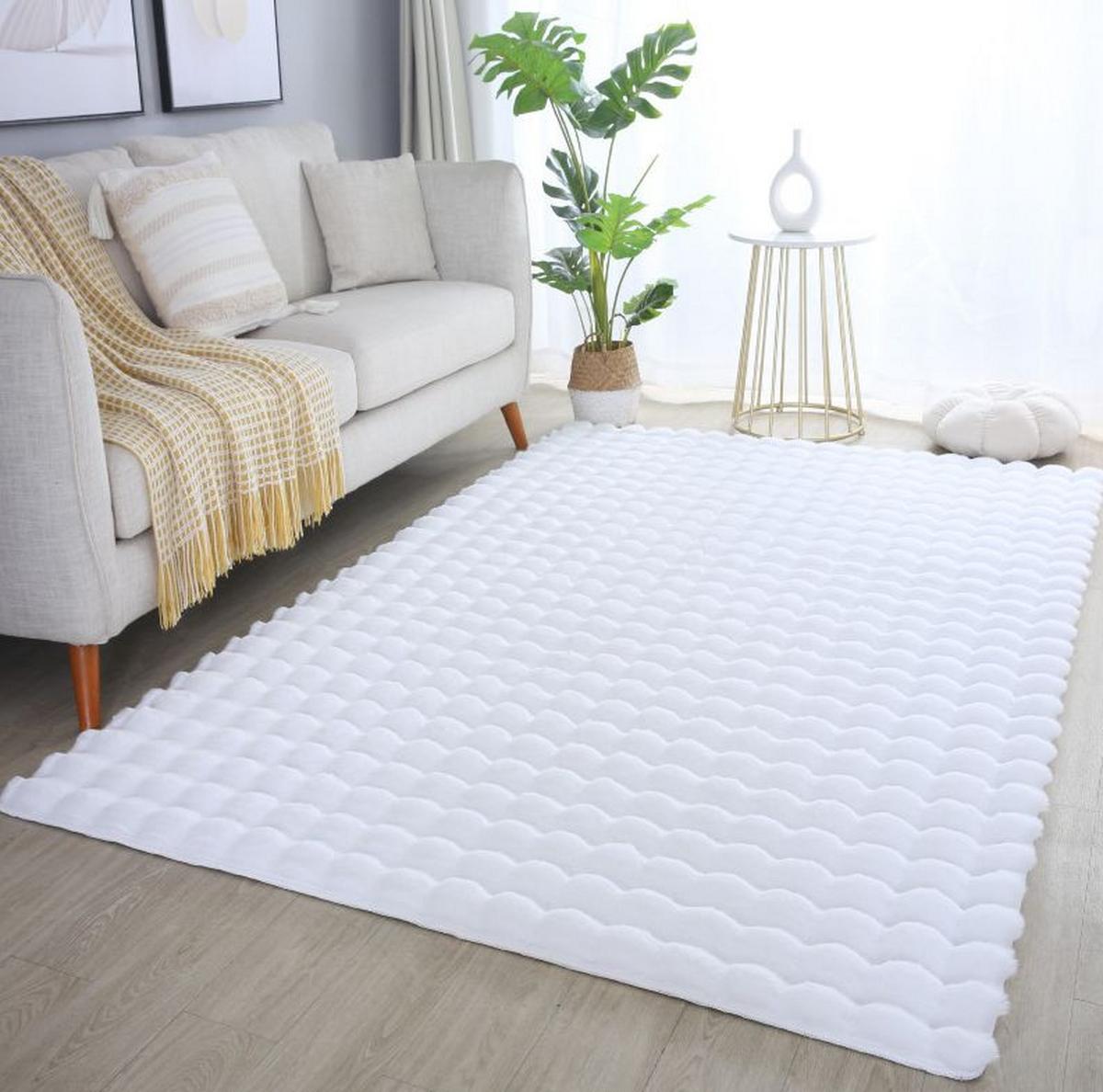 Preproga Z Visokim Florom Ambiance, Bela, 120x170cm - bela, Basics, tekstil (120/170cm) - Novel