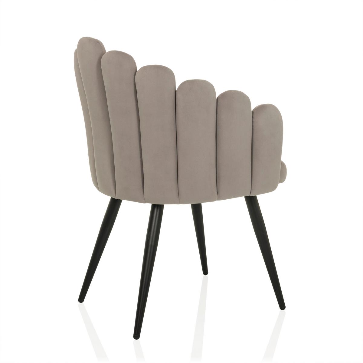 Naslanjač Scallore, Siva - siva, Moderno, kovina/tekstil (63/84/56cm) - MID.YOU