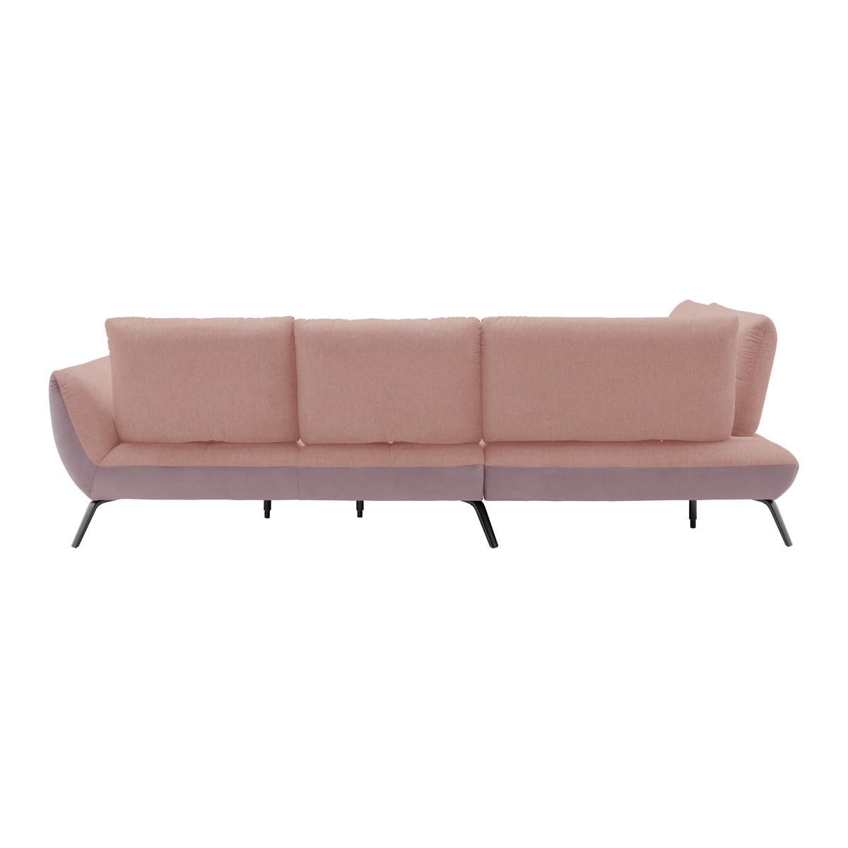 Wohnlandschaft Trendy Rosa/Flieder - Flieder/Schwarz, MODERN, Holzwerkstoff/Textil (250/93/310cm) - Premium Living