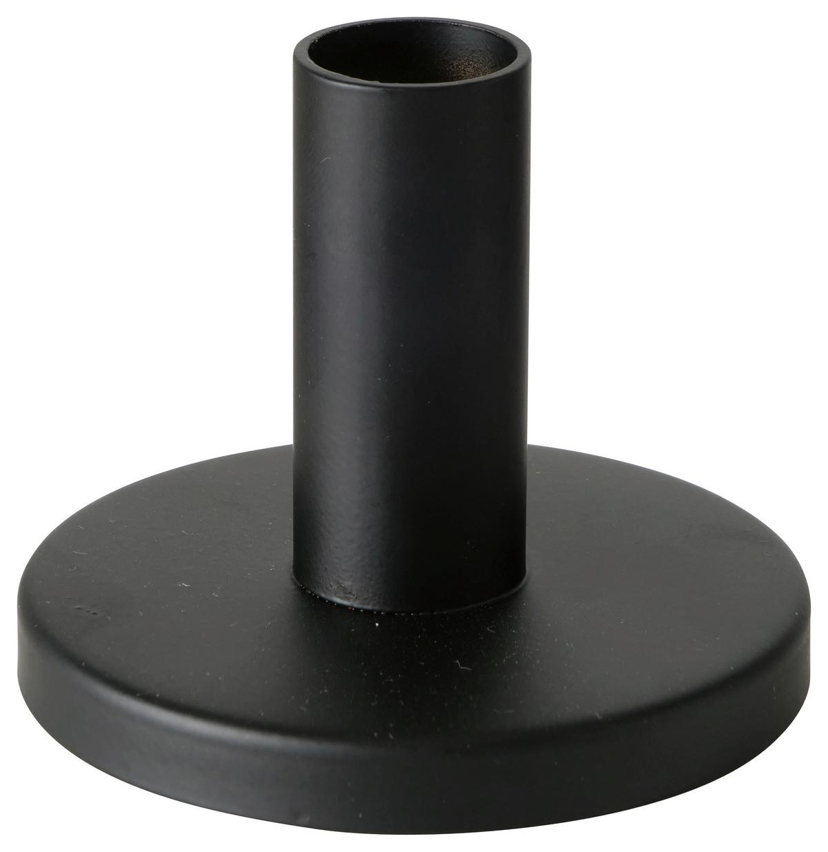 Kerzenhalter-Set Malko II in Schwarz, 3-teilig - Schwarz, Basics, Metall - Modern Living