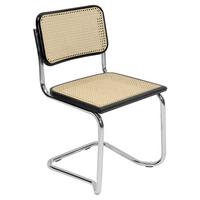 KRZESŁO NA PŁOZIE SKAGEN - kolor naturalny/czarny, Konventionell, metal/drewno (52/81/59cm) - Livetastic