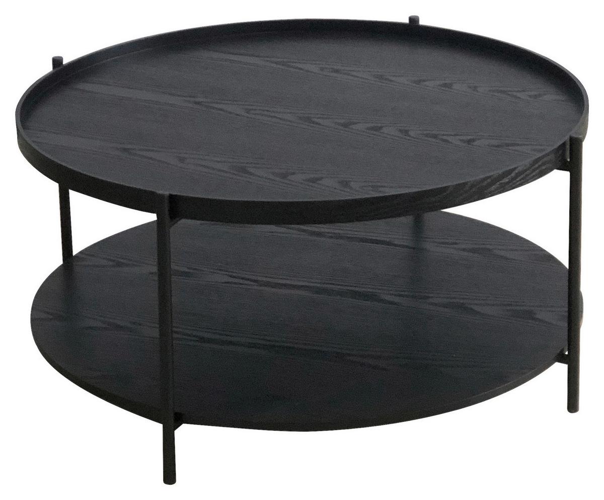 Stolić Troy - crna, Moderno, drvni materijal/metal (79/39cm) - Modern Living