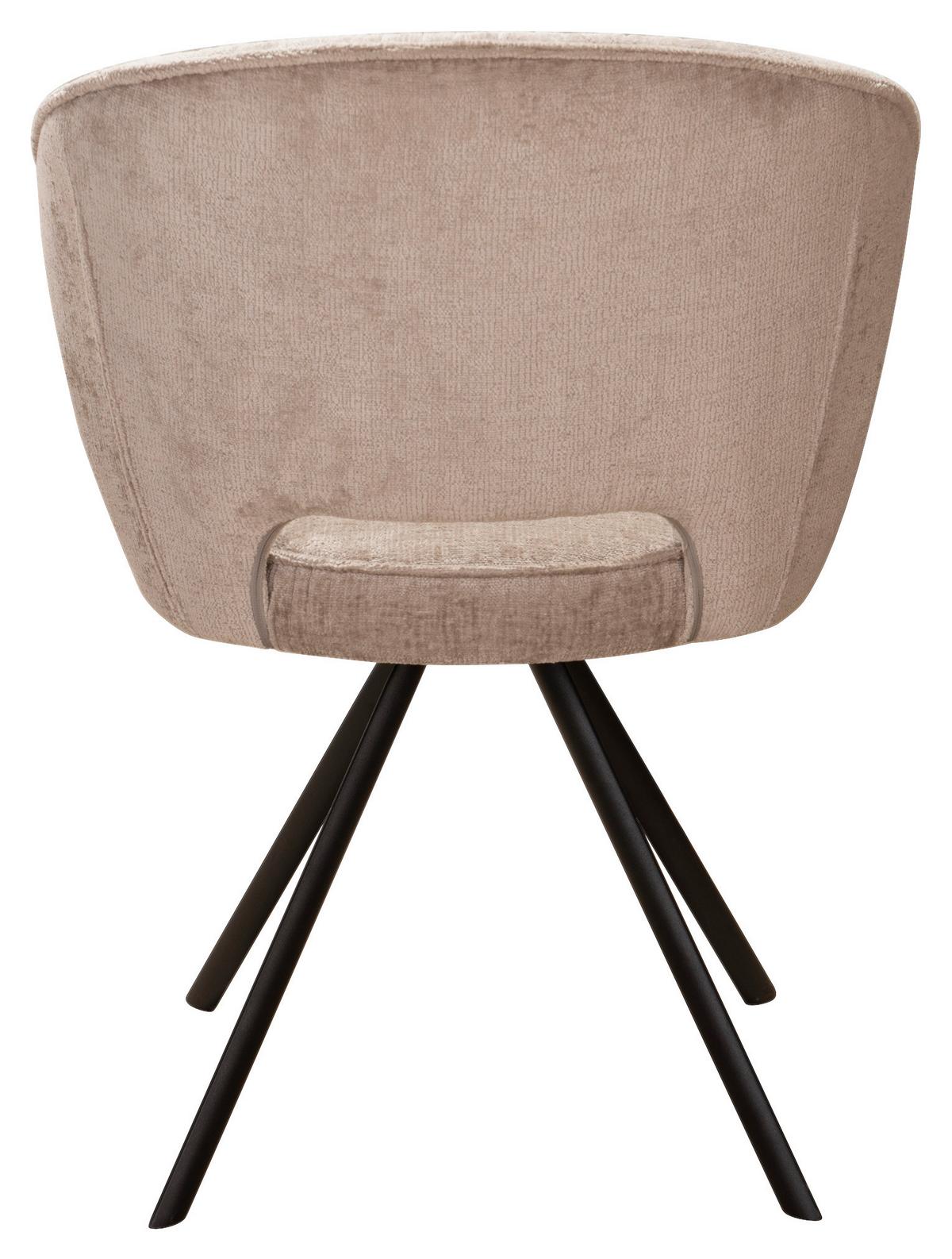 KRZESŁO KIM - czarny/taupe, Design, metal/tkanina (60/80/57cm) - Novel