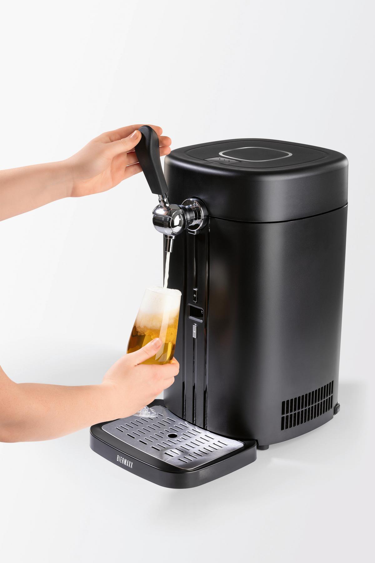 MASZYNA DO NALEWANIA PIWA BIER MAXX - kolor srebrny/czarny, Basics, tworzywo sztuczne (26,4/41/52,6cm)