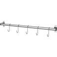 Șină De Agățare Bucătătărie Chester - culoare crom, metal (57cm) - Premium Living Șină De Agățare Bucătătărie Chester - culoare crom, metal (57cm) - Premium Living