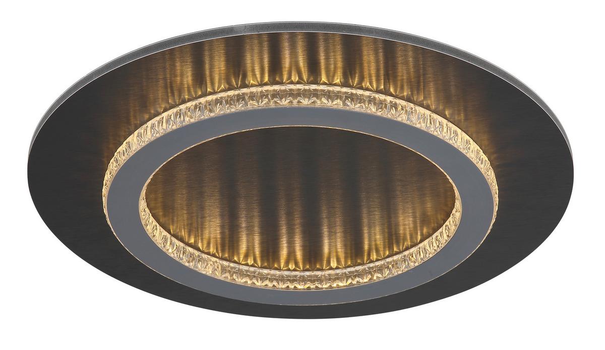 Led Stropna Svjetiljka Jayden - prozirno/svijetlo siva, Basics, metal/plastika (35/5,5cm) - Globo