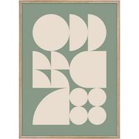Slika Kenzo - barve hrasta/večbarvno, papir/leseni material (50/70cm) - Modern Living