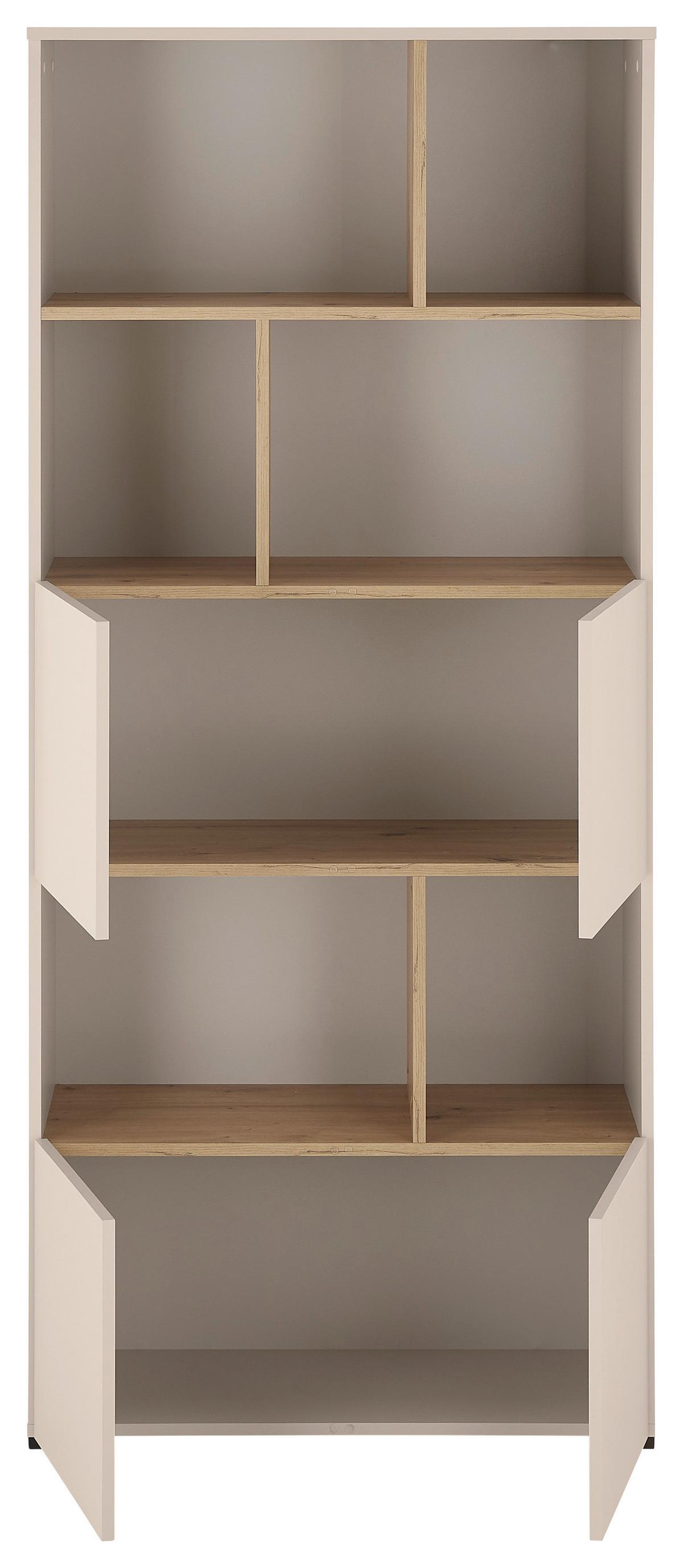 Regal Savanna Kaschmirfarben - Kaschmir/Schwarz, Modern, Holzwerkstoff/Kunststoff (80/180/35cm) - Mömax