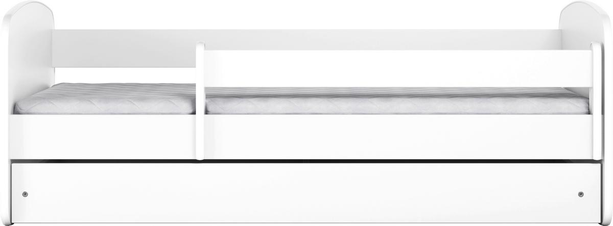 Otroška Postelja Babydreams, Bela, 80x160cm - bela/barve breze, Moderno, tekstil/leseni material (80/160cm) - MID.YOU