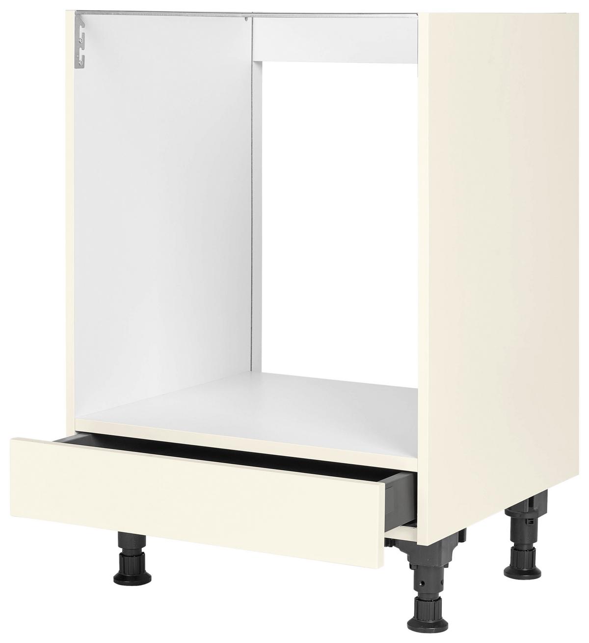 Herdumbauschrank Touch Magnolie - Magnolie, MODERN, Holzwerkstoff (60/87/56cm) - Nobilia