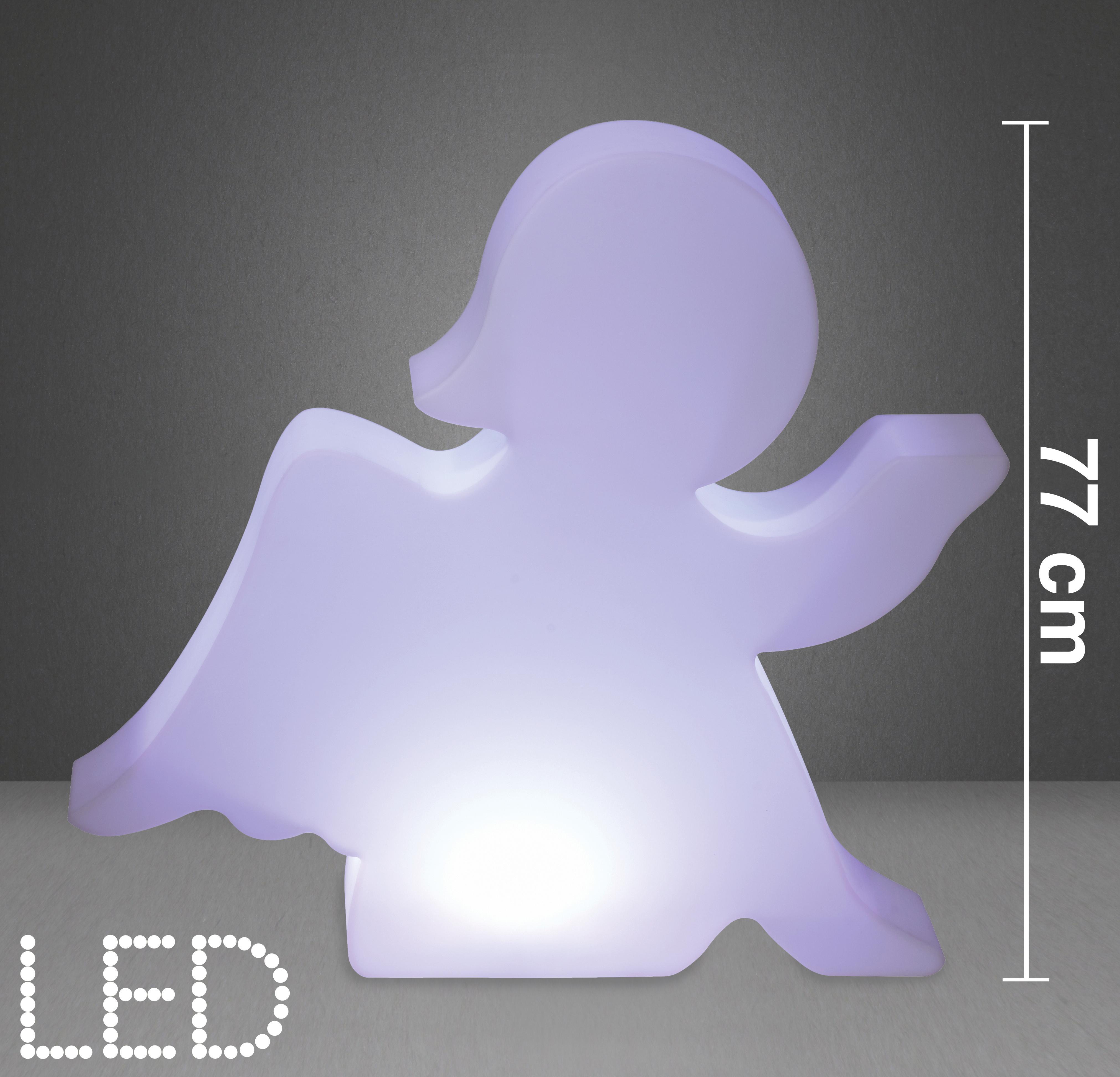 LED-Dekoleuchte in Weiß ca. 85/77 cm 'Angel' - Weiß, MODERN, Kunststoff (85/17/77cm) - Bessagi Home