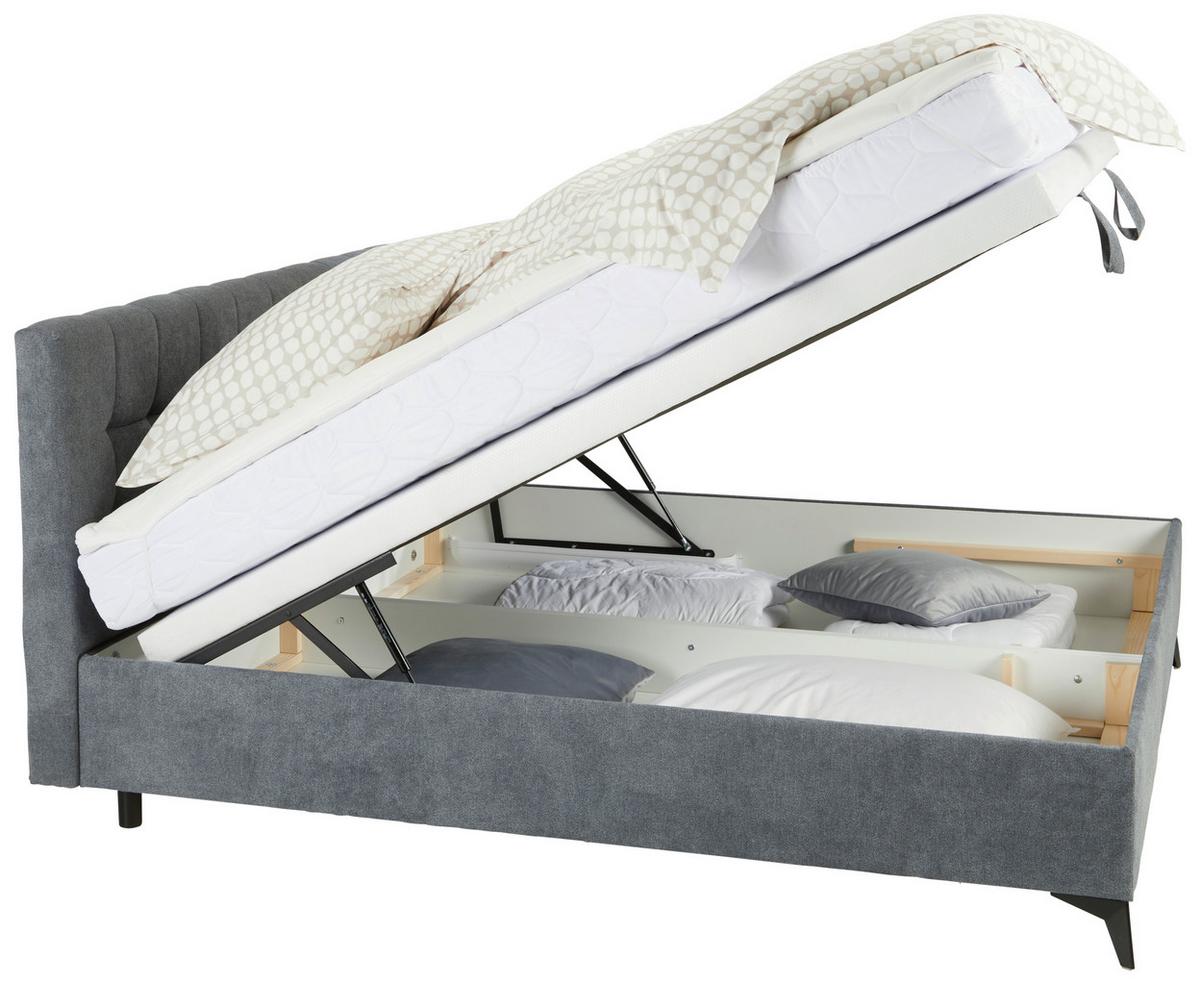 Box Krevet Magic - siva/crna, Konvencionalno, drvni materijal/tekstil (180/200cm) - Modern Living