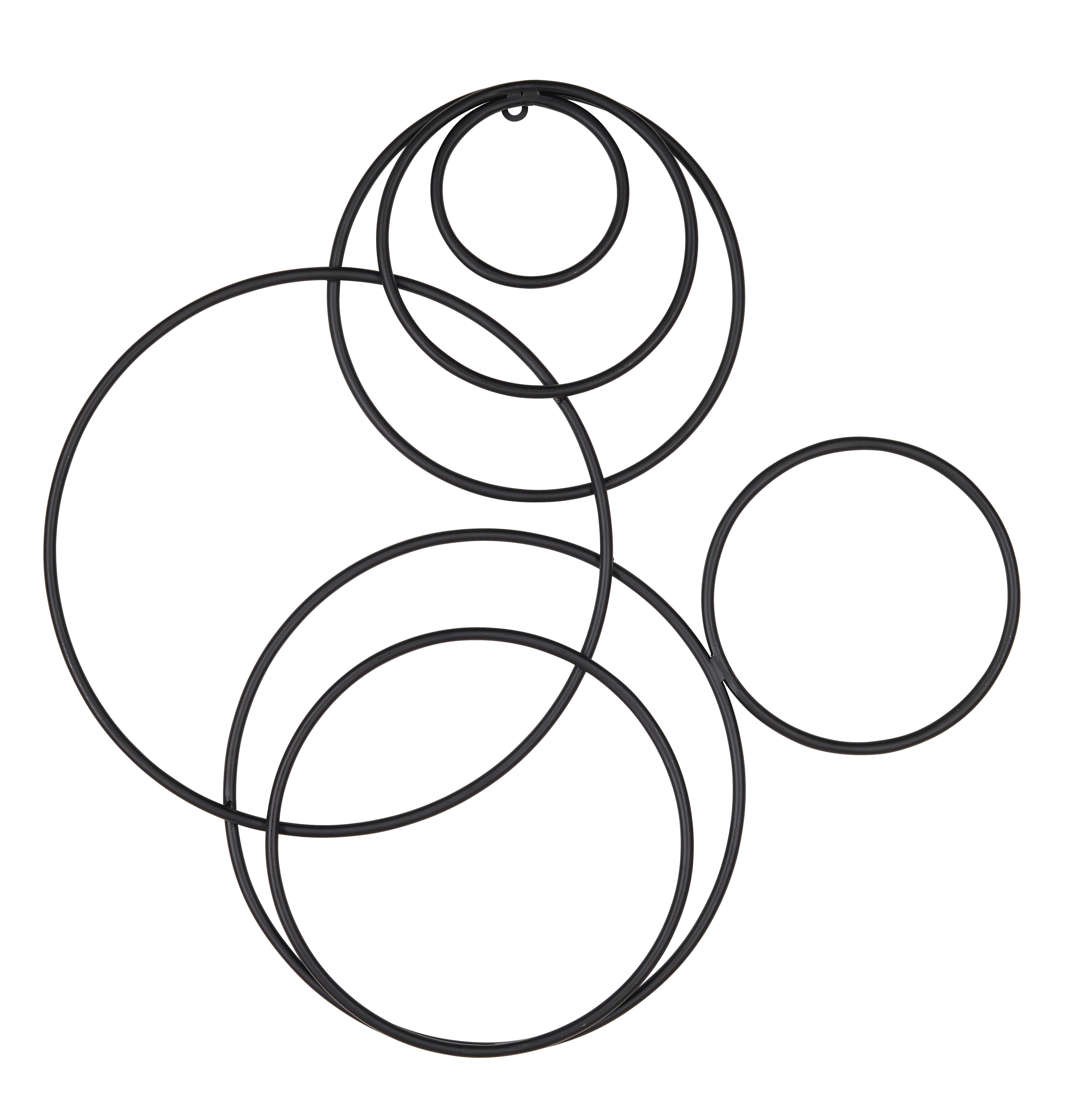 DEKORACJA ŚCIENNA ZOE - czarny, Modern, metal (60/60/3,5cm) - Premium Living