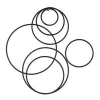 DEKORACJA ŚCIENNA ZOE - czarny, Modern, metal (60/60/3,5cm) - Premium Living