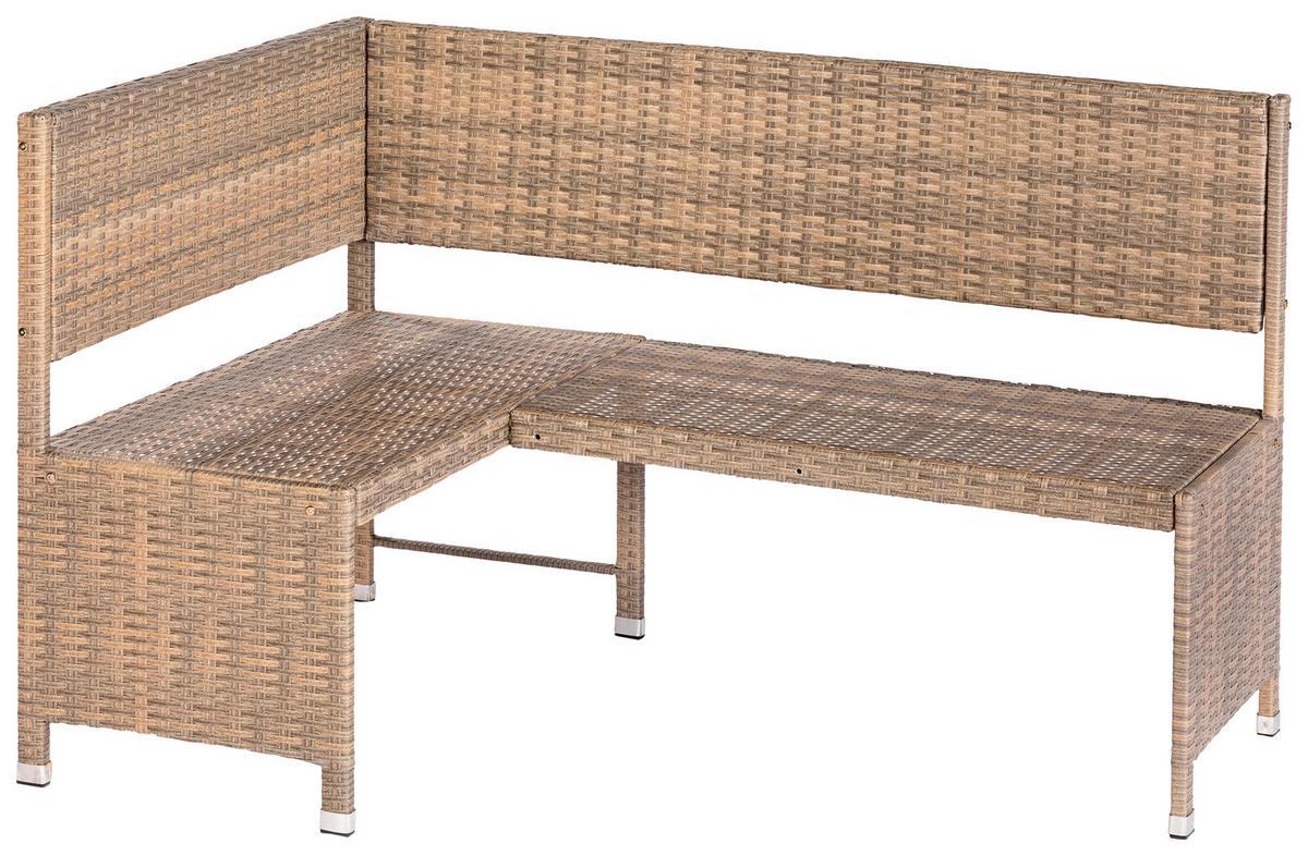 Vrtna Klop Jessy, Naravne Barve - barve kapučina/naravne barve, Konvencionalno, kovina/umetna masa (100/148cm) - Gardenson