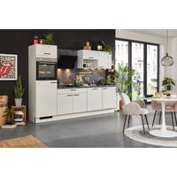 Küchenblock inkl. 4 E-Geräte PN80 in Grau - Schwarz/Grau, Holzwerkstoff (280cm) - Pino