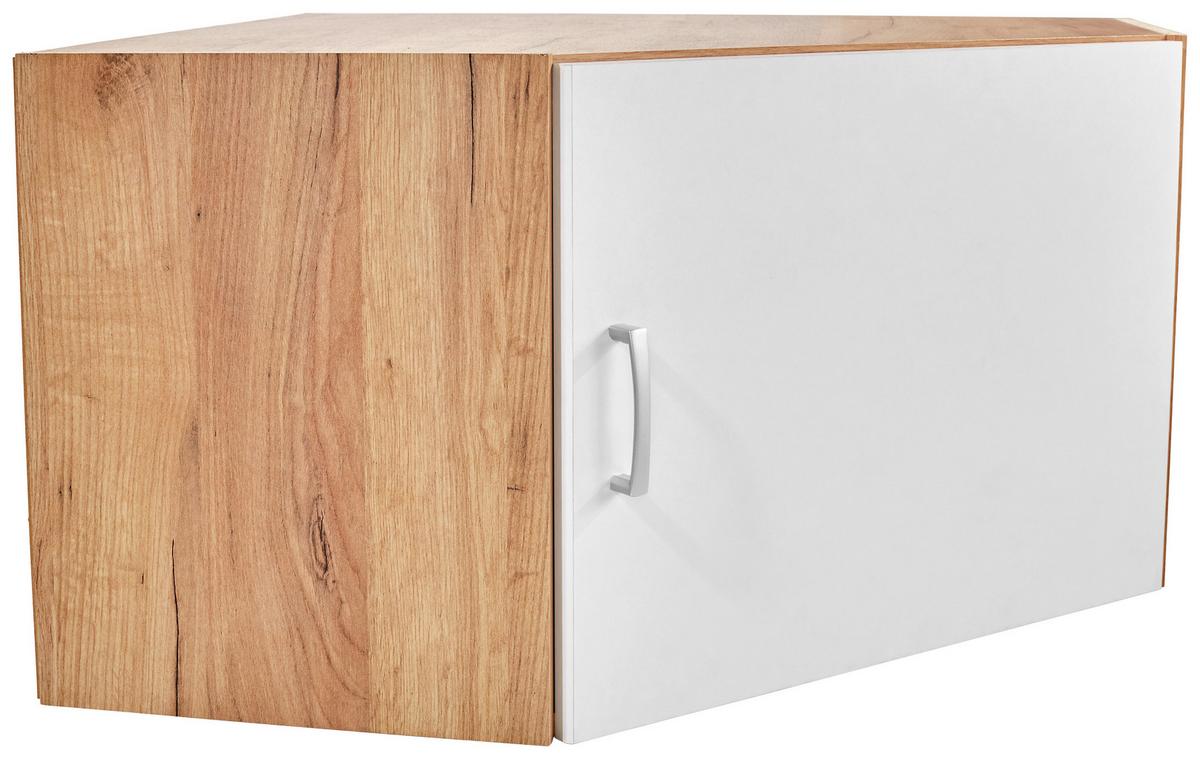 Dulap auxiliar superior Tio - alb/culoare lemn stejar, Konventionell, material pe bază de lemn (80/80cm) - Modern Living