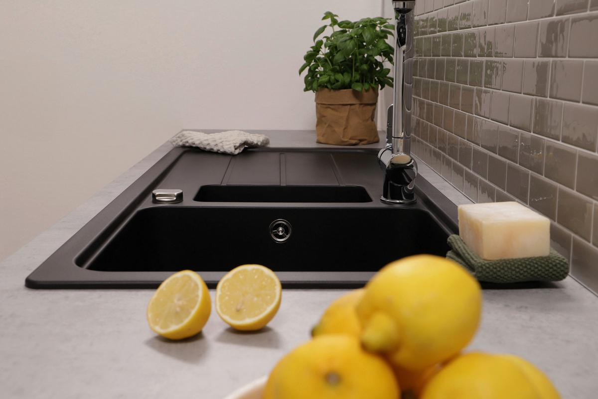 Pomivalno Korito Austin, 100x50cm - črna, Design, kamen (100/20/50cm) - Respekta