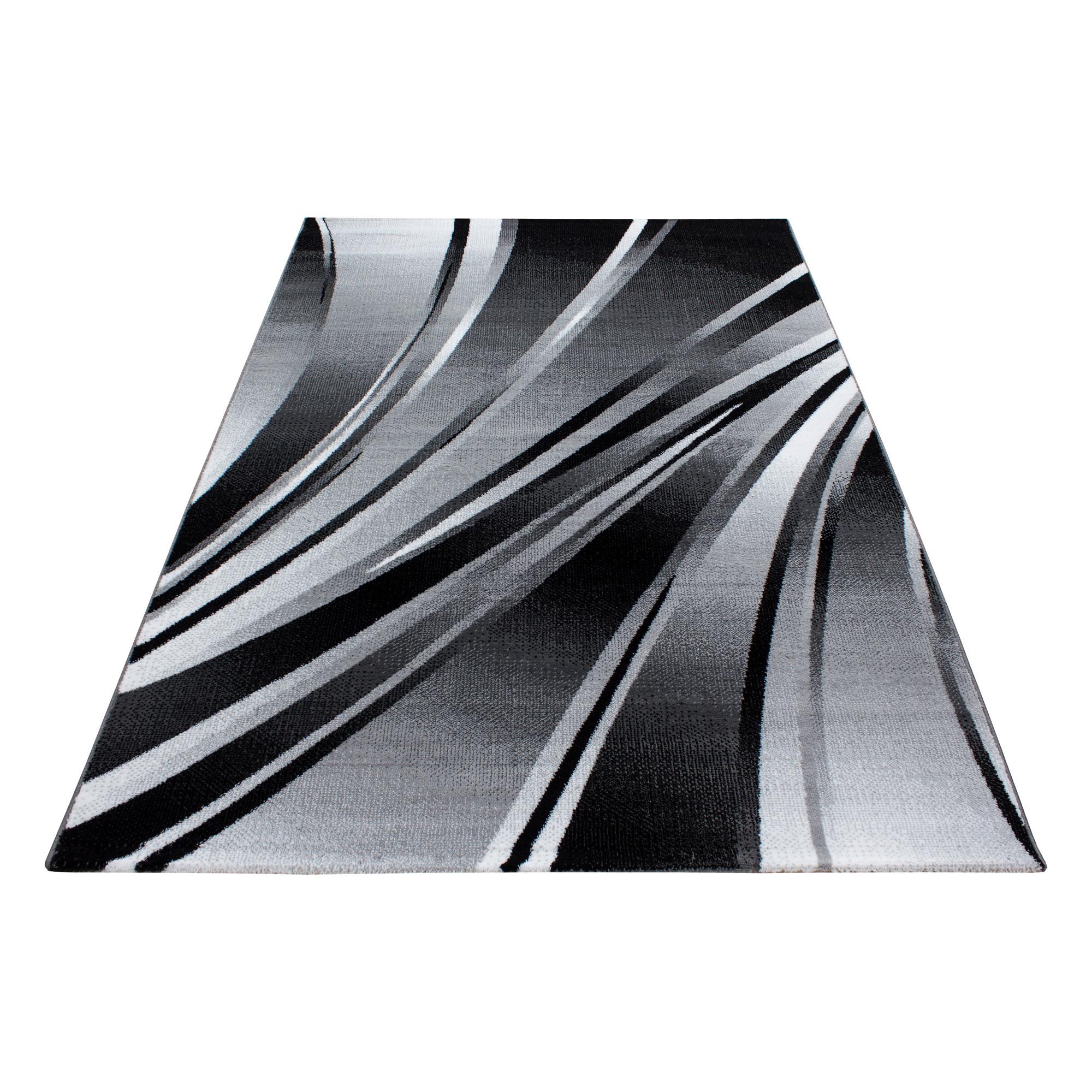 Webteppich Parma Schwarz ca. 200x290cm - Schwarz, KONVENTIONELL, Textil (200/290cm)