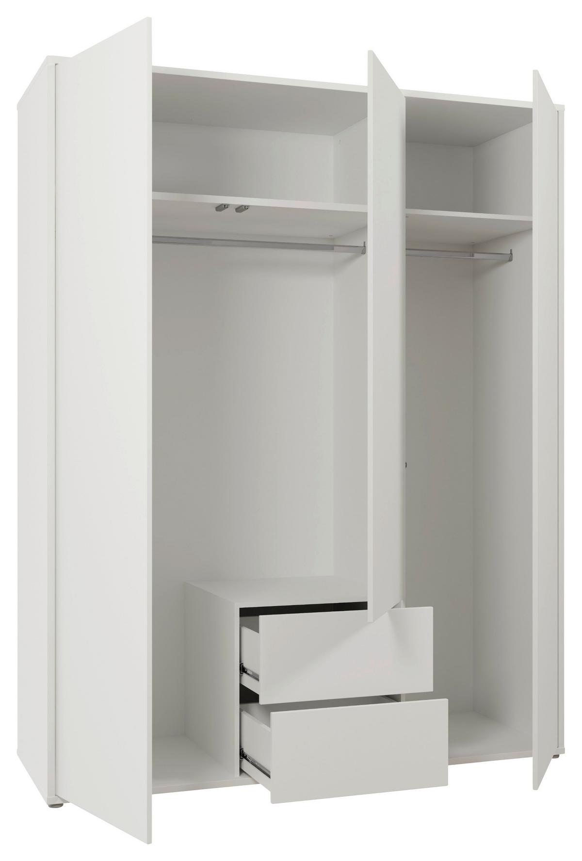 Omara S Klasičnimi Vrati Alice, Bela - bela, Trend, leseni material (169/214/60cm) - Carryhome