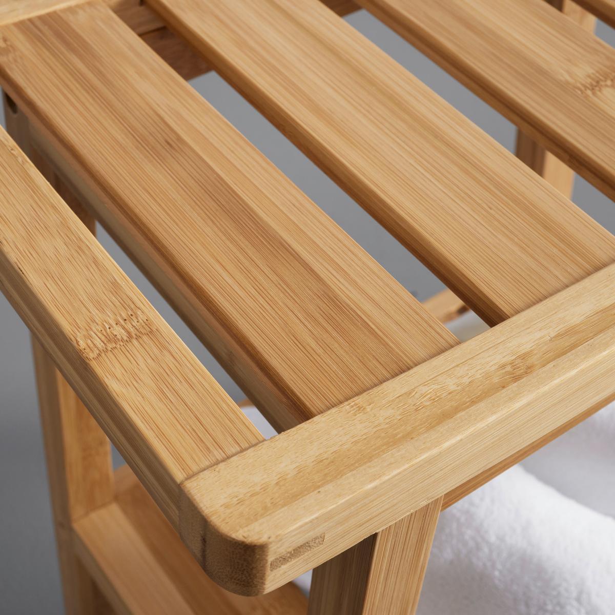 Hocker Bonny Naturfarben Bambus - Naturfarben, MODERN, Naturmaterialien (45/46/25cm) - Bessagi Home