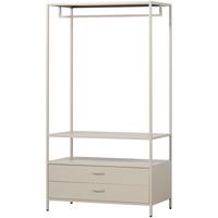 OFFENER KLEIDERSCHRANK Ferris Sandfarben B: 100cm - Sandfarben, Basics, Metall (100/185/54cm) - MID.YOU