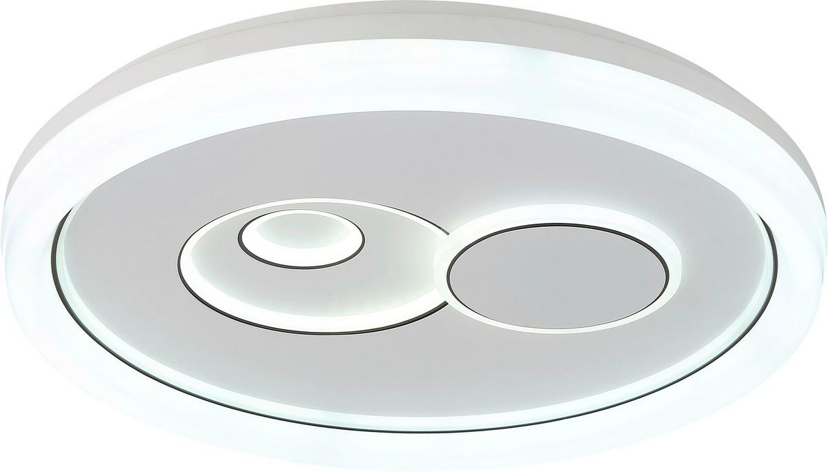 Led Svjetiljka Stropna Mario - bijela/crna, Moderno, metal/plastika (49/7cm) - Mömax