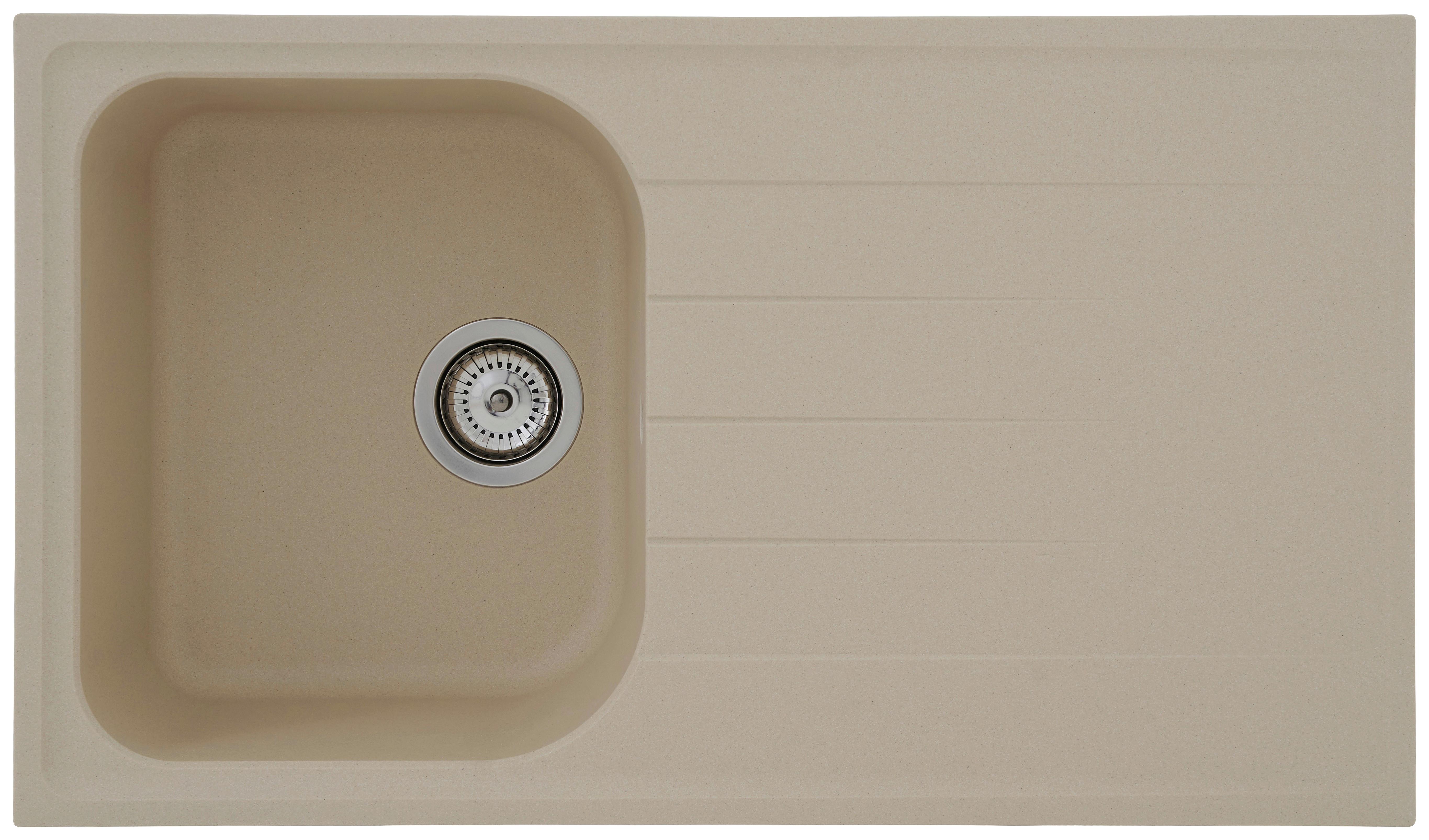 Granitspüle Orlando ca. 86x20,9x50 cm - Beige, Trend, Stein (86/20,9/50cm) - Respekta