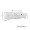 BIG SOFFA CLARA - beige/svart, Modern, metall/trä (284/86/111cm) - Bessagi Home
