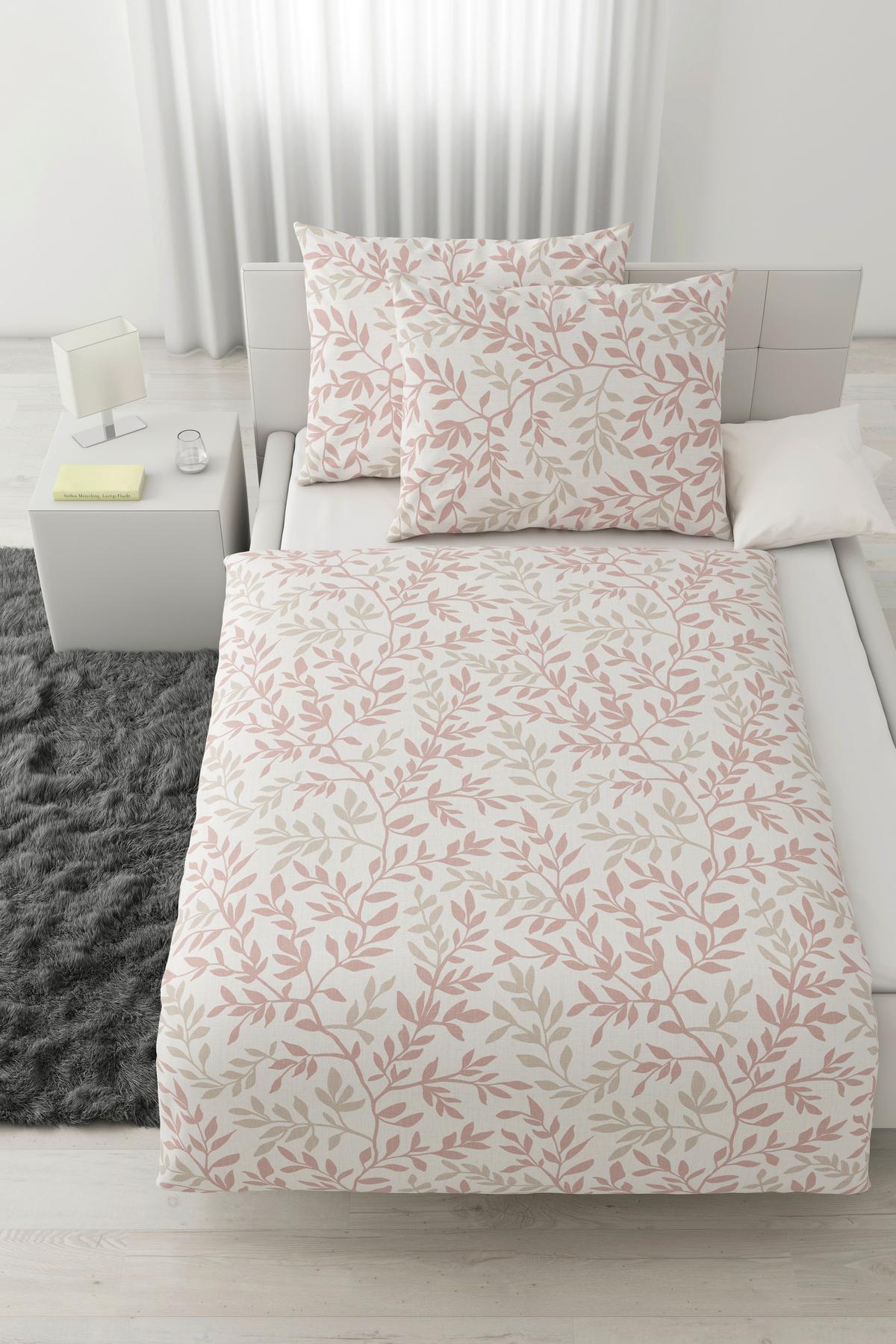 BETTWÄSCHESET SIGLINDE XXL - Rosa/Grau, Konventionell, Textil (200/210cm) - Modern Living