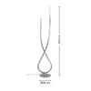 LED-GOLVLAMPA KUI - champagne/svart, Modern, metall/plast (26l)